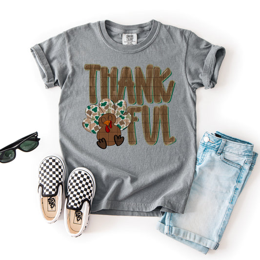 Thankful Camo Turkey DTF Transfer
