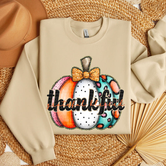 Thankful Pumpkin DTF Transfer