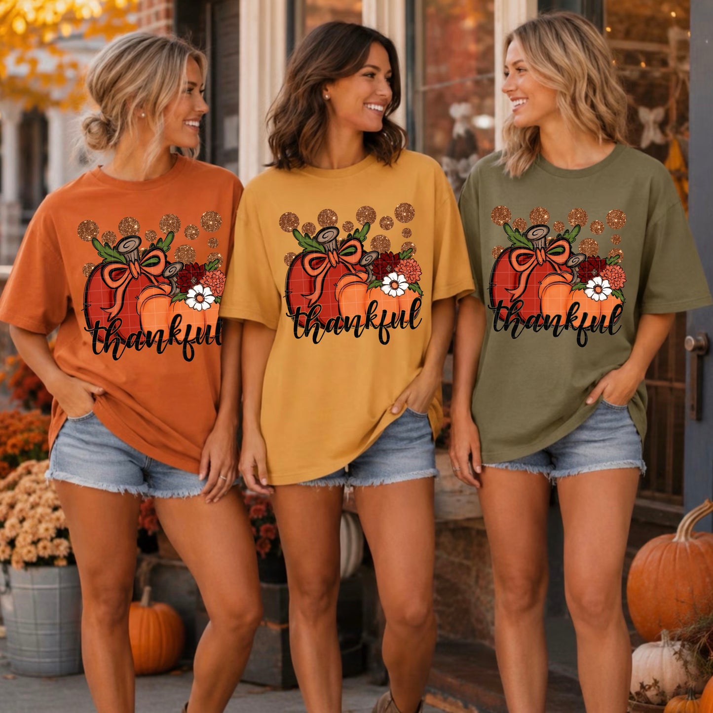 Thankful Pumpkins DTF Transfer