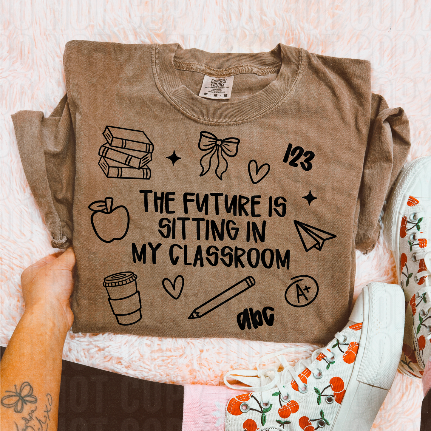 The Future Is Sitting In My Classroom Black DTF Transfer