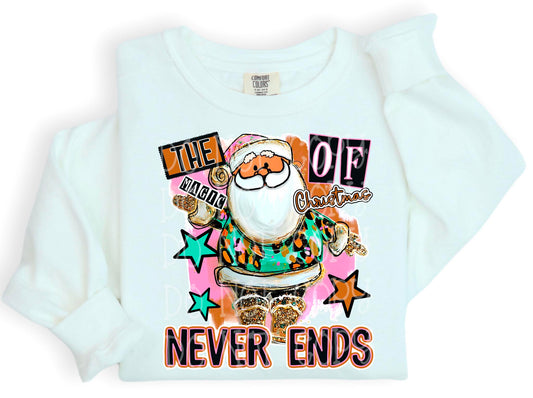 The Magic Of Christmas Never Ends DTF Transfer