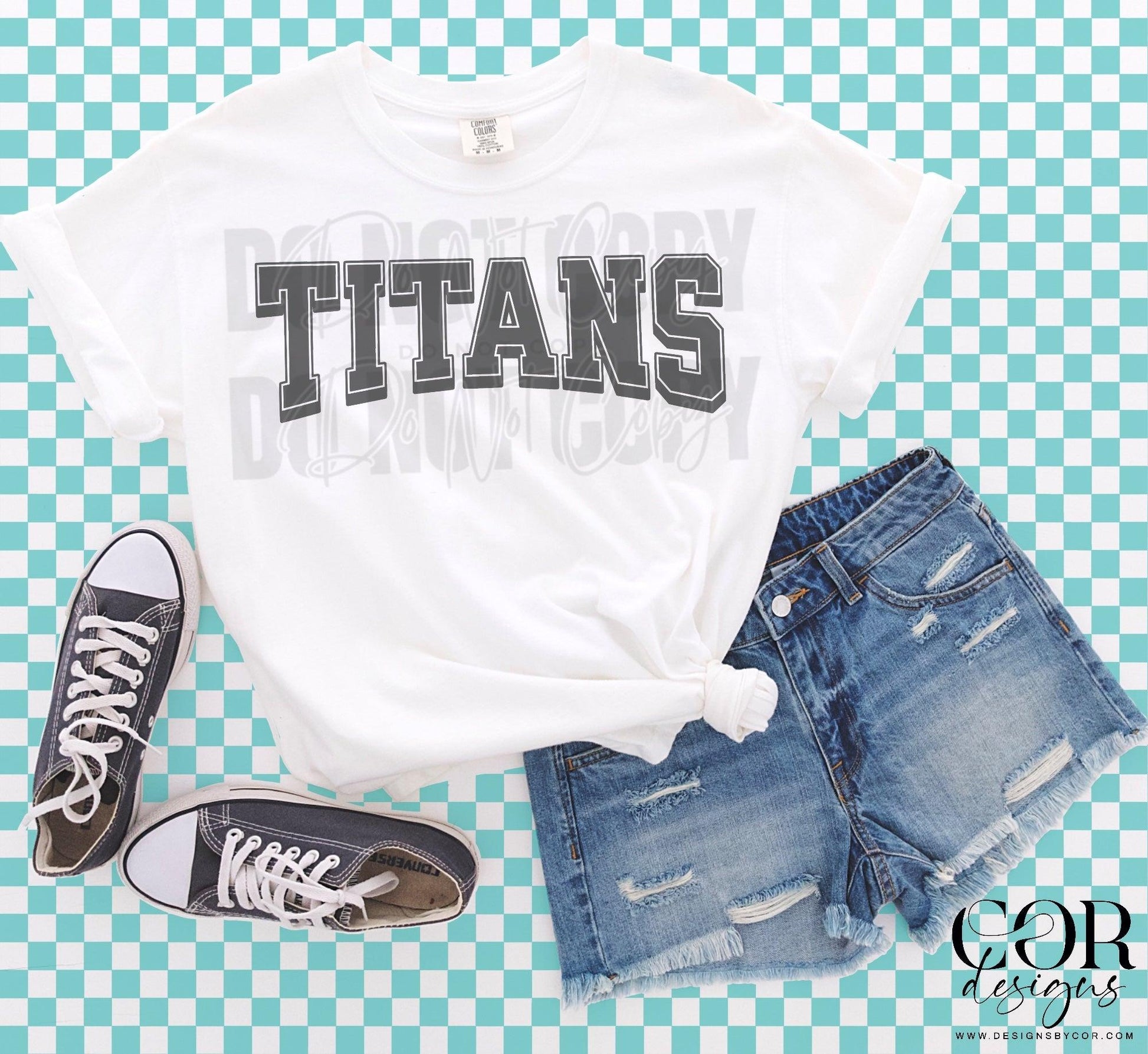 Varsity Lettered Mascots DTF Transfer