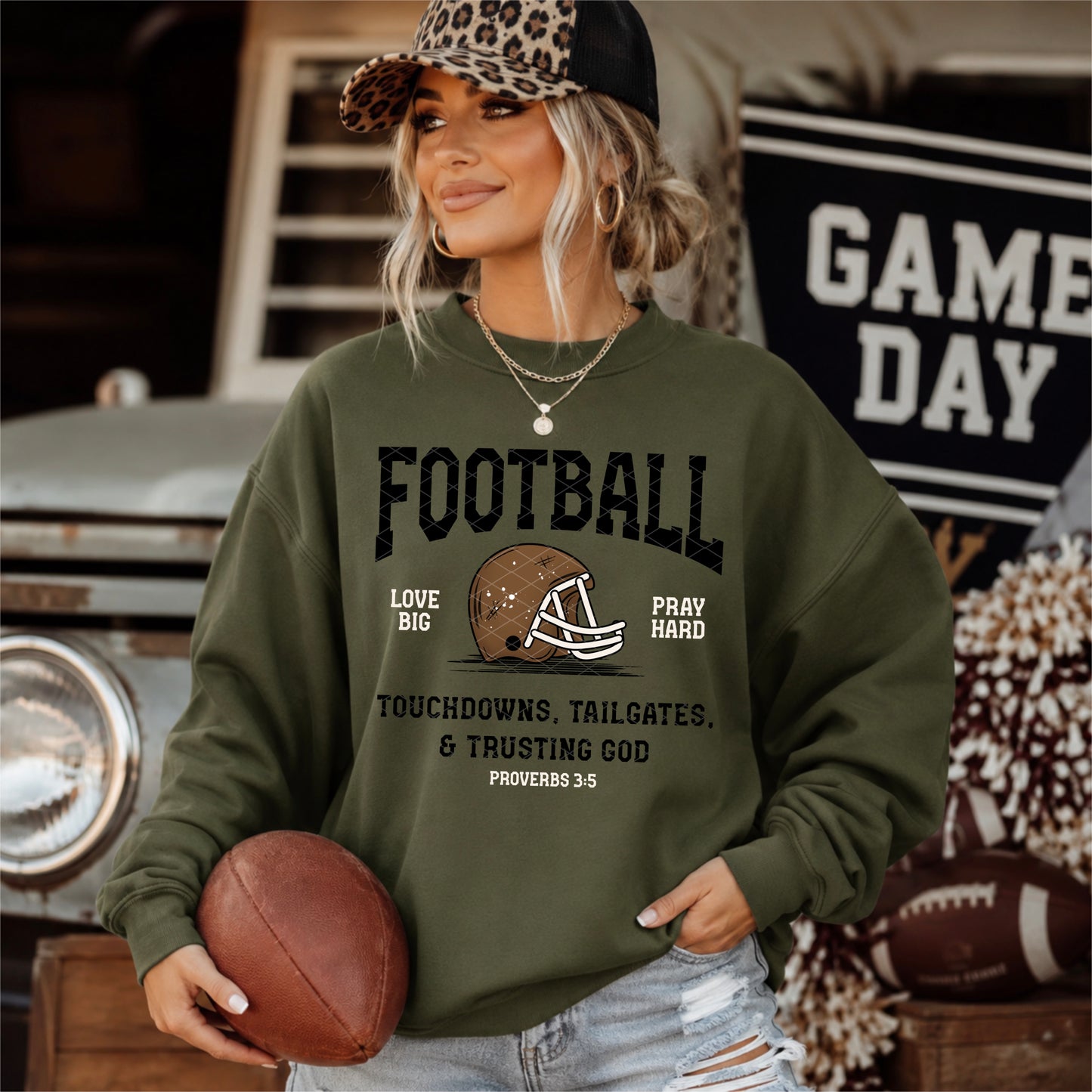 Touchdowns, Tailgates & Trusting God DTF Transfer