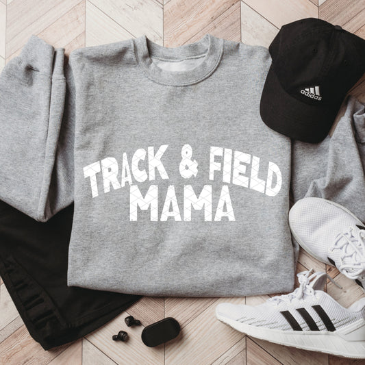 Track & Field Mama White Font DTF Transfer