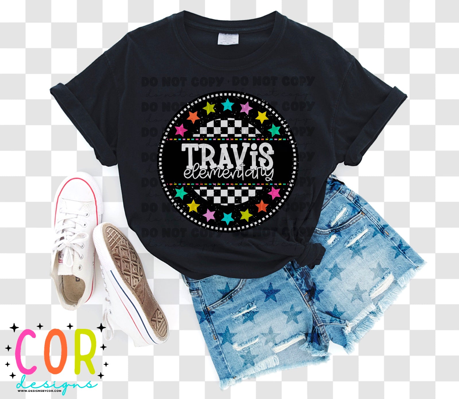 Travis Elementary Stars DTF Transfer