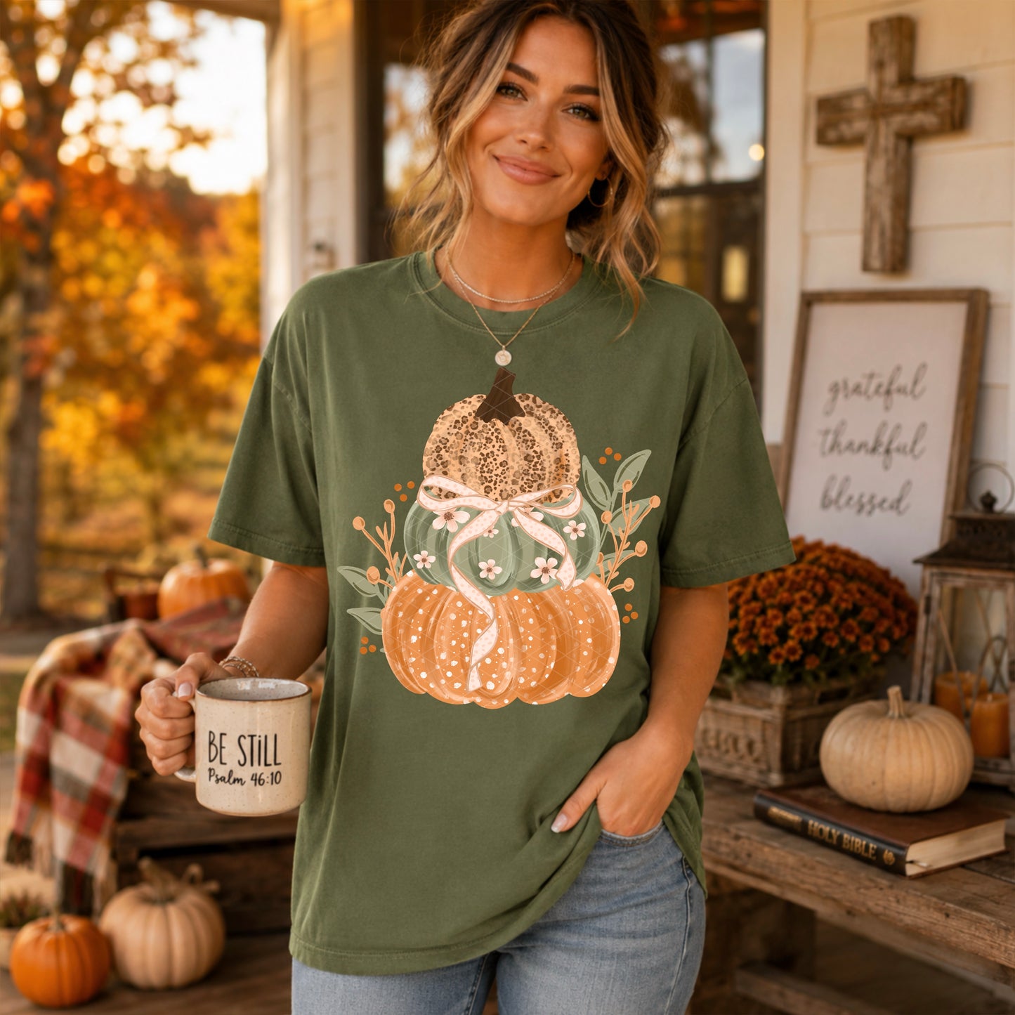 Trio Fall Pumpkins DTF Transfer