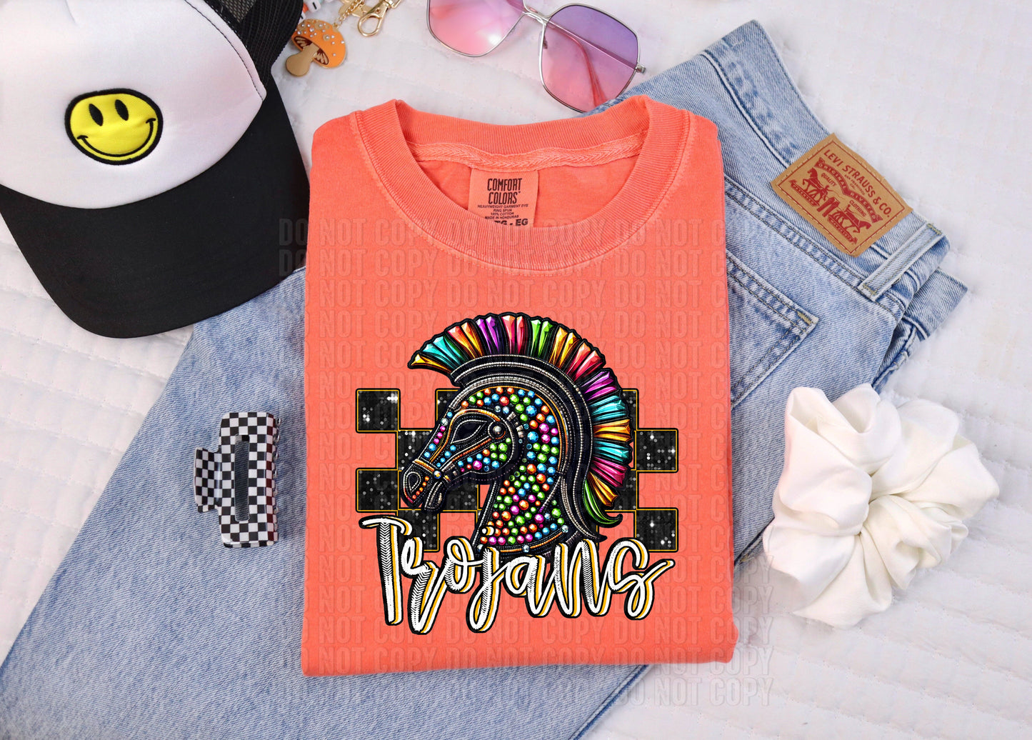 Rhinestone Colorful Mascots DTF Transfer