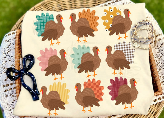 Turkey Collage DTF Transfer