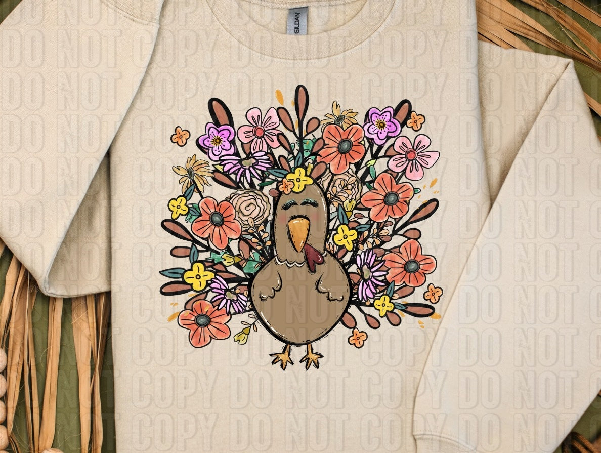 Turkey Wildflowers DTF Transfer