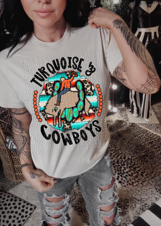 Turquoise & Cowboys DTF Transfer