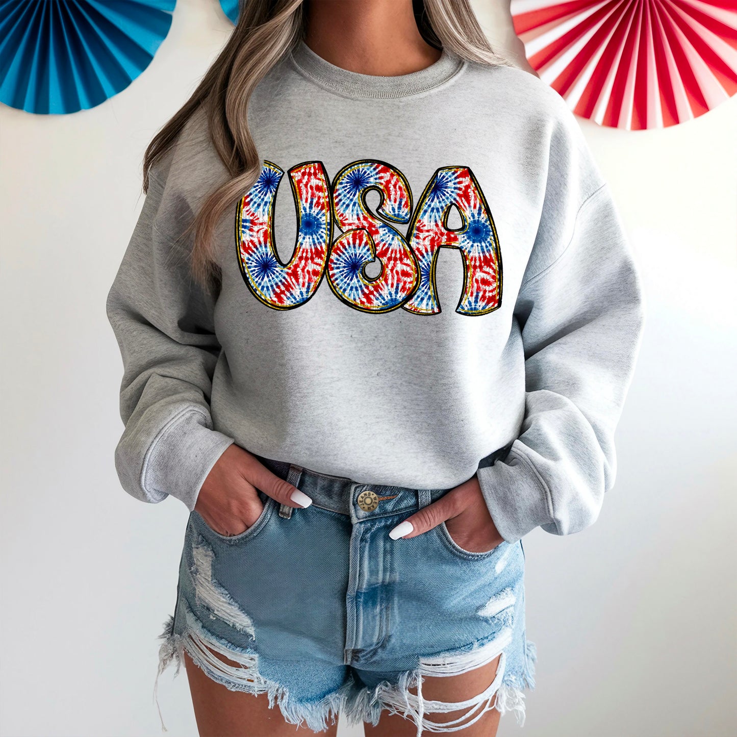 USA Tie-Dye DTF Transfer