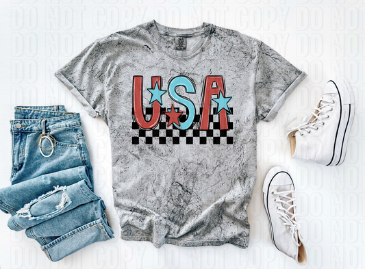USA Checkered DTF Transfer