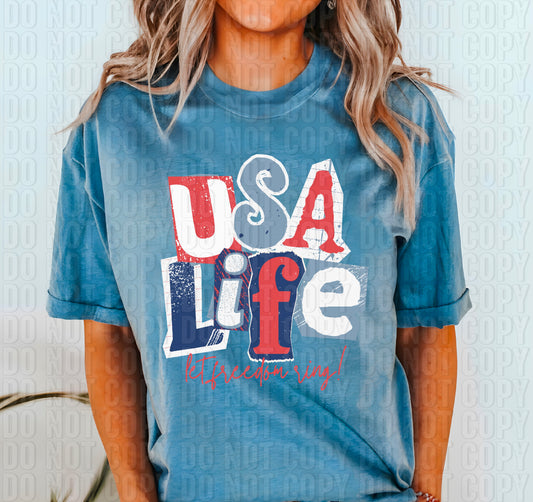 USA Life Let Freedom Ring DTF Transfer