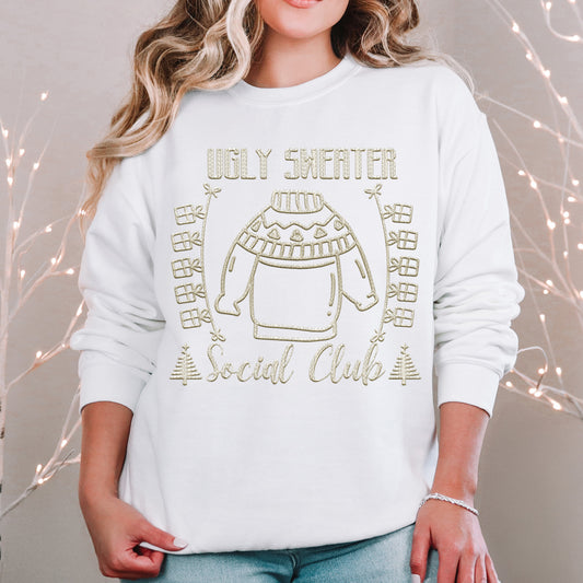 Ugly Sweater Social Club Ivory DTF Transfer