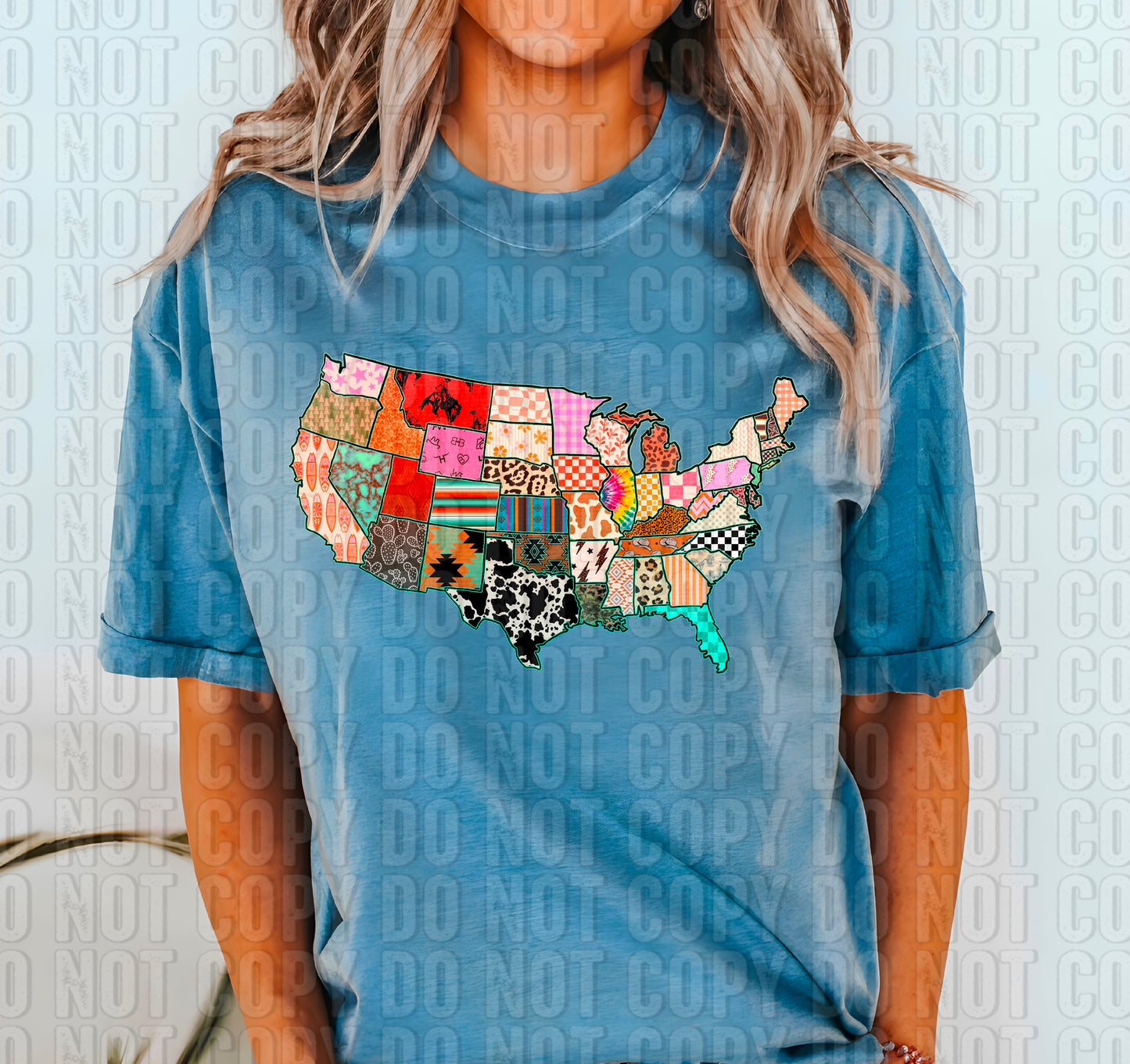 United States Patchwork DTF Transfer