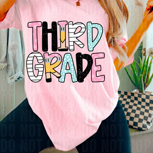 Third Grade Preppy DTF Transfer