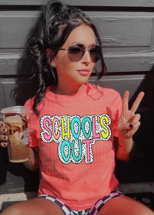 School's Out Dalmatian DTF Transfer