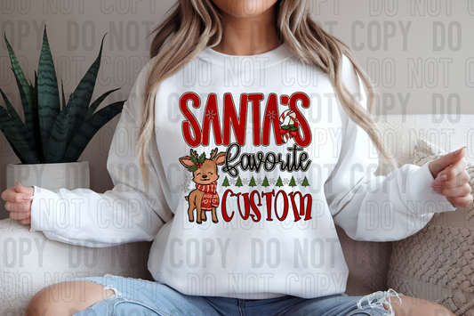 Santa's Favorite Custom/Name Personalized DTF Transfer