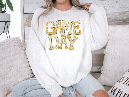 Vegas Gold Game Day Marquee DTF Transfer