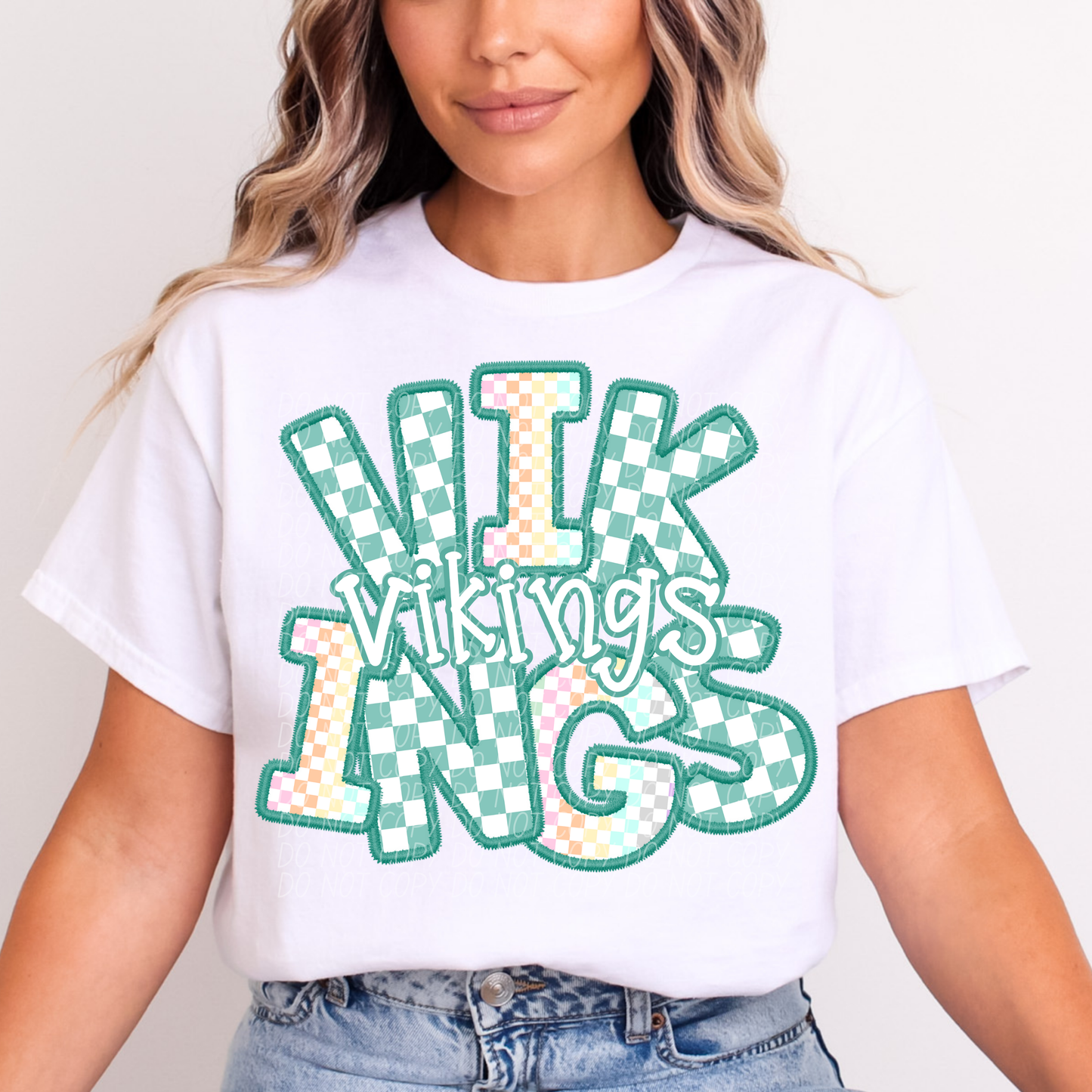 VIKINGS CS Checker Mascot DTF Transfer