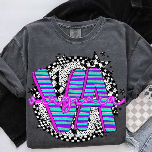 Virginia Spring State Stripes DTF Transfer