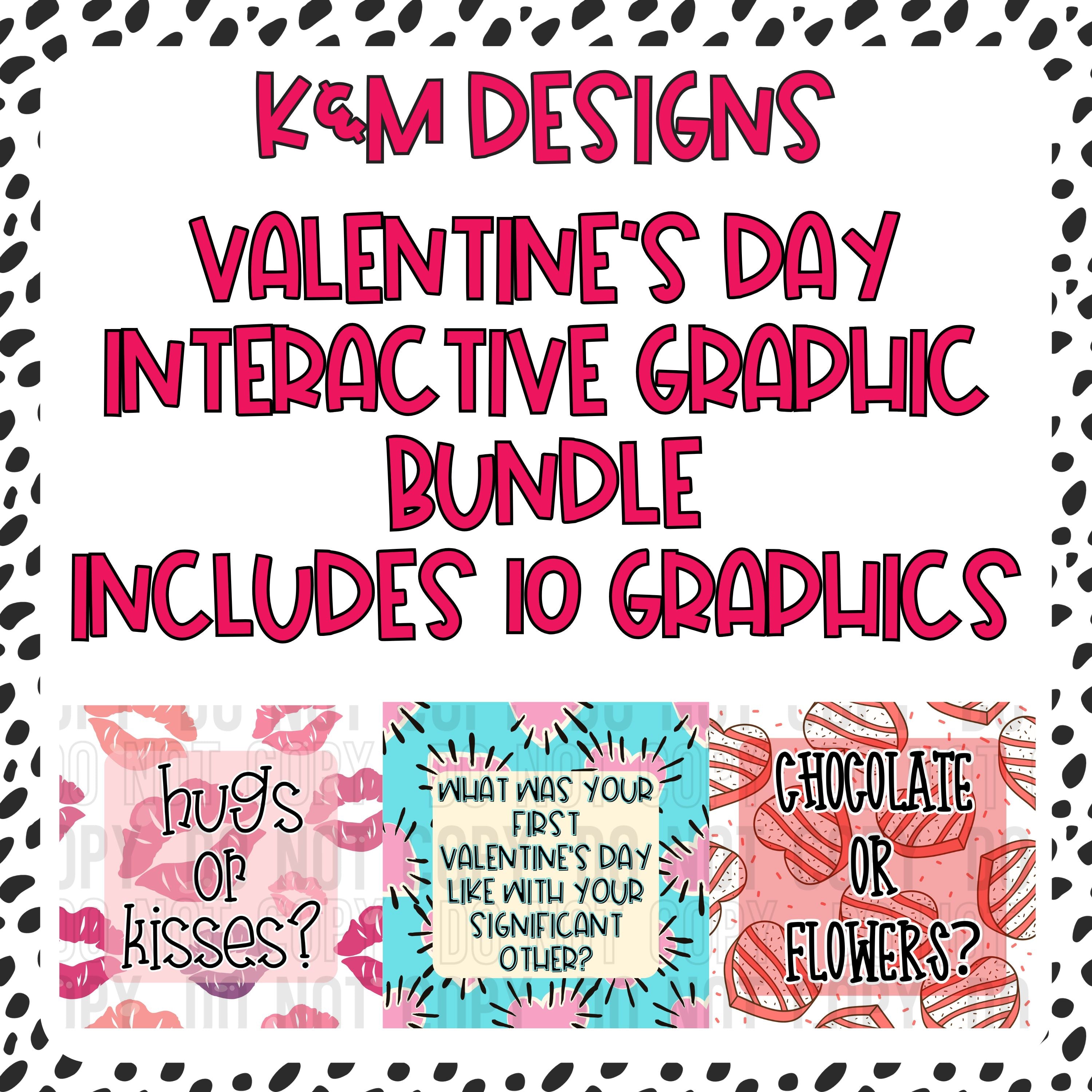 Valentine's Day Interactive Graphic Bundle Digital Download – K&M Designs