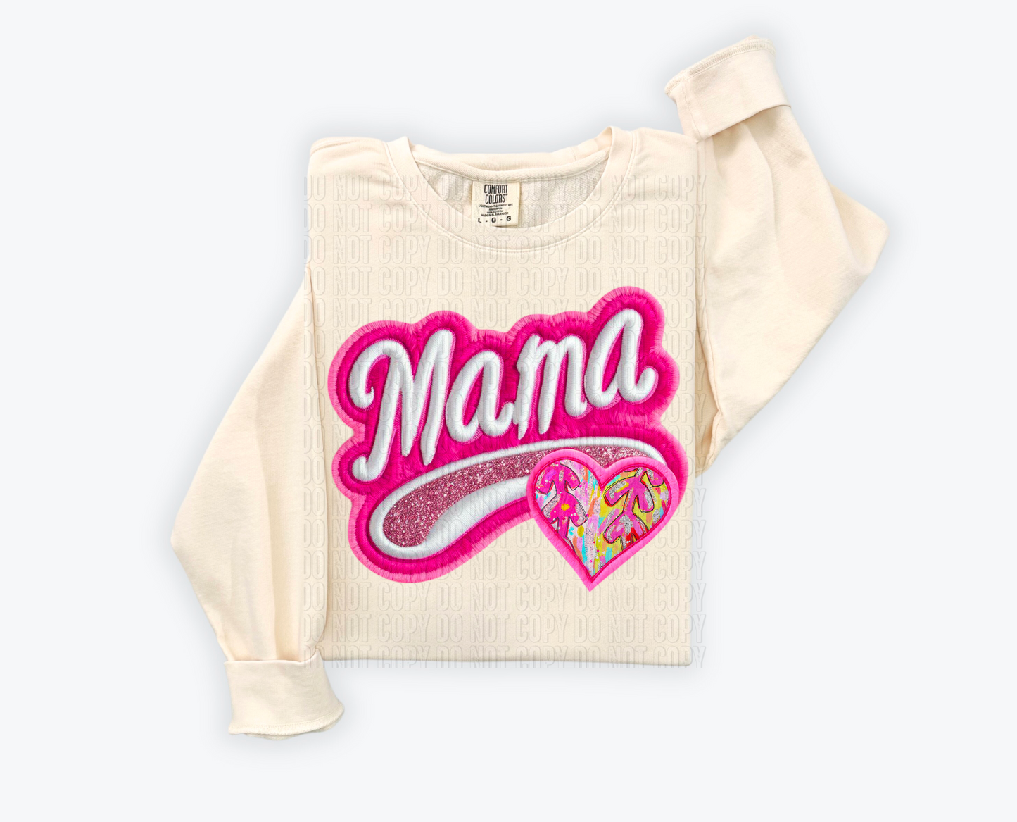 Pink Varsity Mama Baseball/Softball DTF Transfer