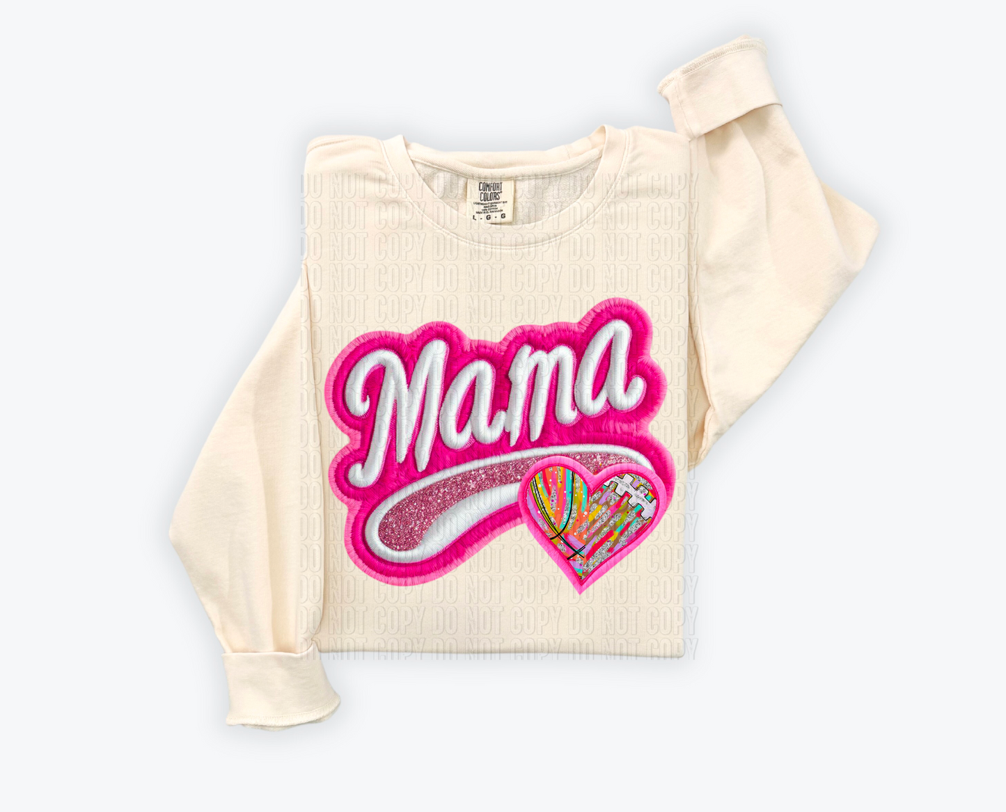 Pink Varsity Mama Basketball/Football DTF Transfer