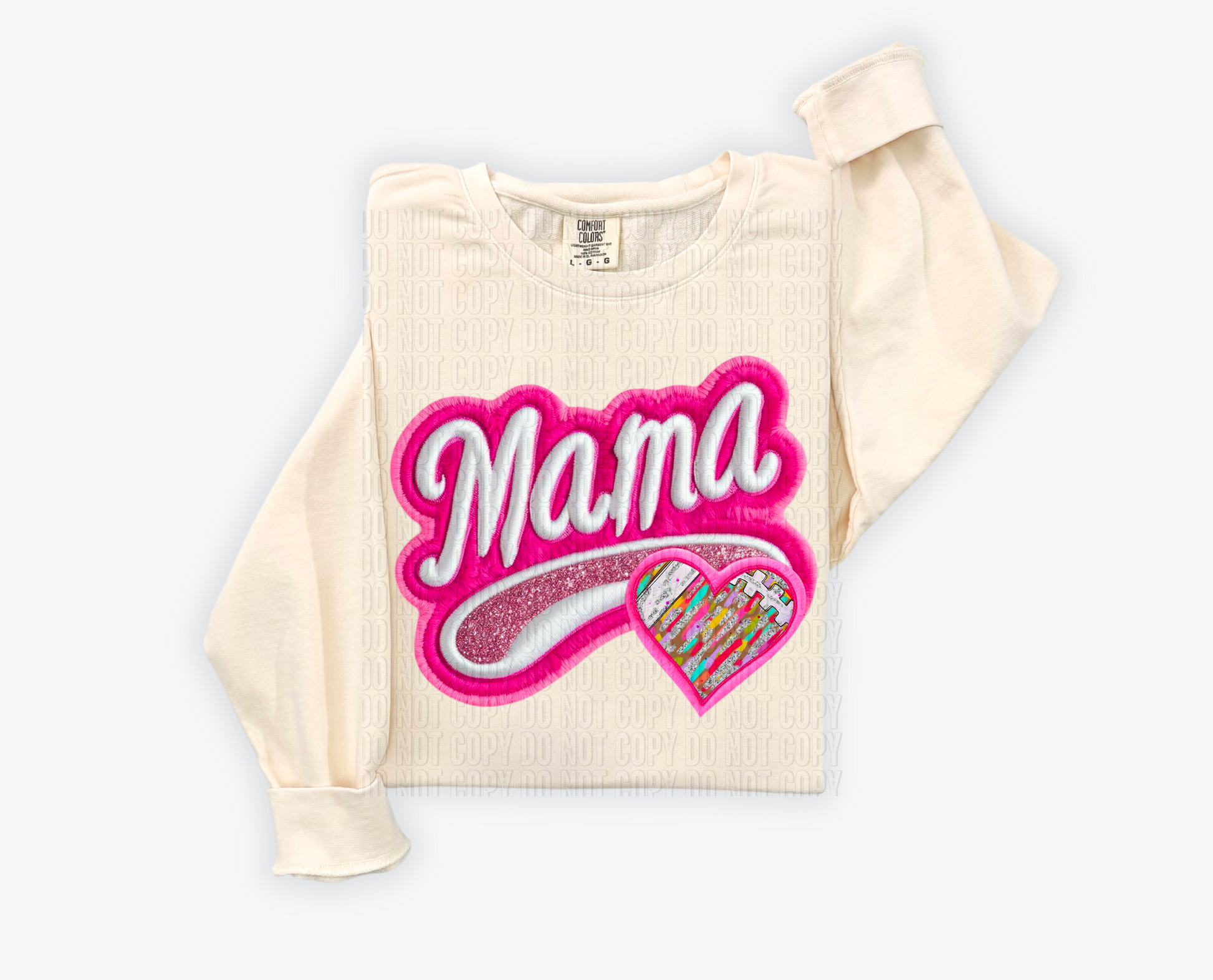Pink Varsity Mama Football DTF Transfer