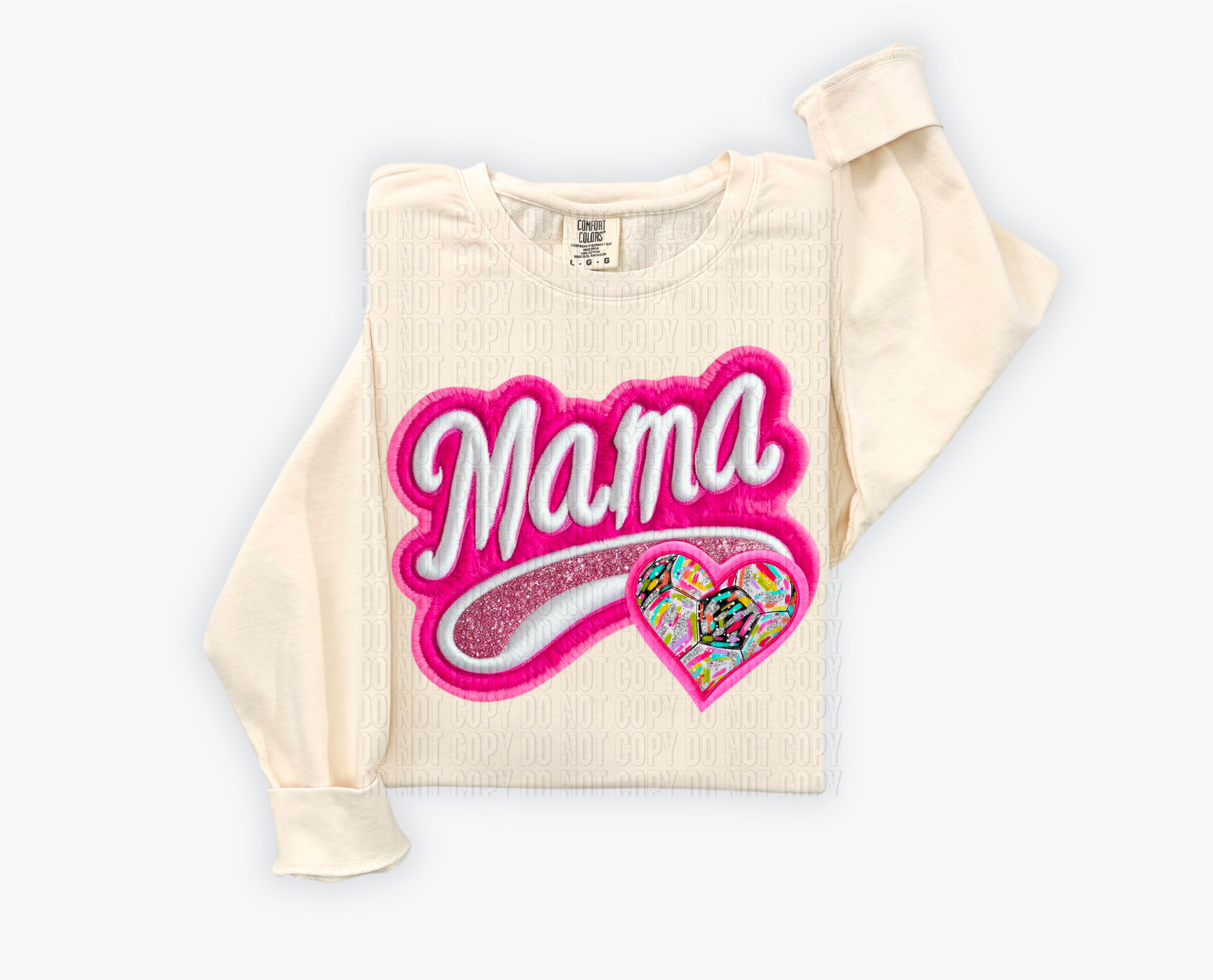 Pink Varsity Mama Soccer DTF Transfer