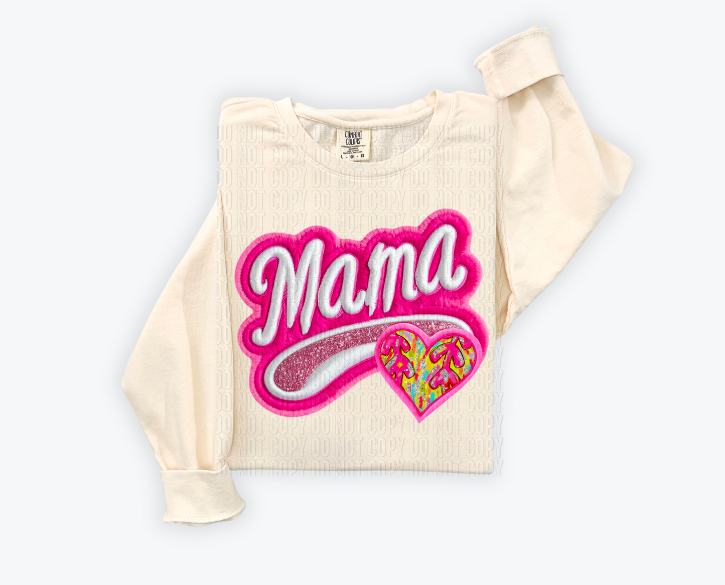 Pink Varsity Mama Softball DTF Transfer