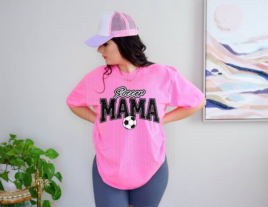 Soccer Mama Speck Varsity Faux Embroidery DTF Transfer