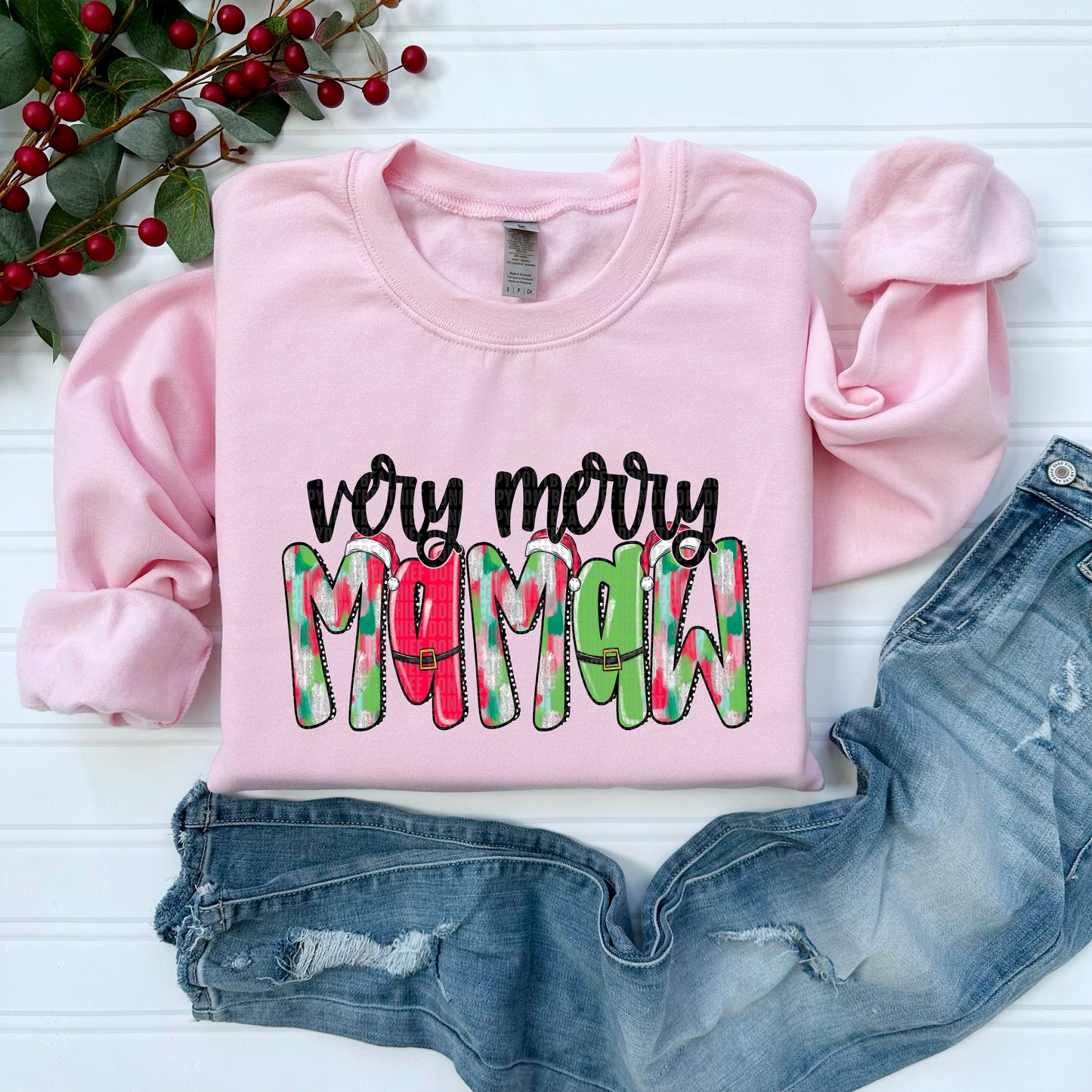 Very Merry Pink Mamaw DTF Transfer