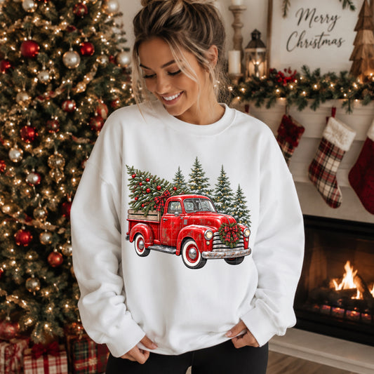 Vintage Christmas Truck DTF Transfer