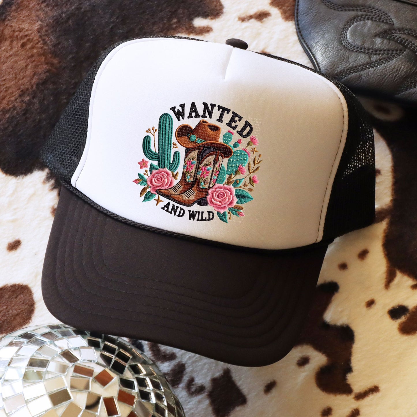 Wanted & Wild Hat Patch DTF Transfer