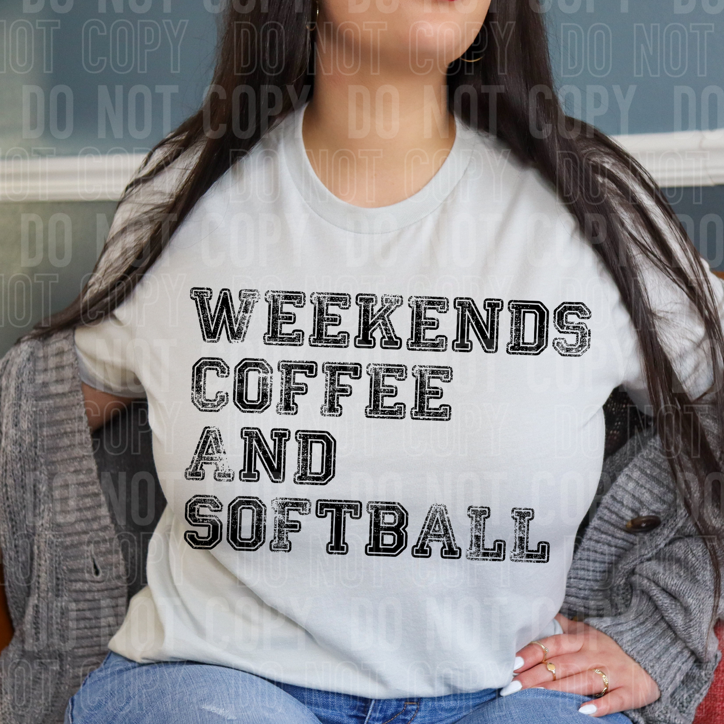 Weekends Coffee And Softball DTF Transfer