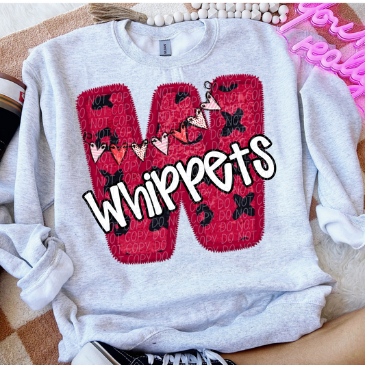 Whippets Valentine School Spirit DTF Transfer