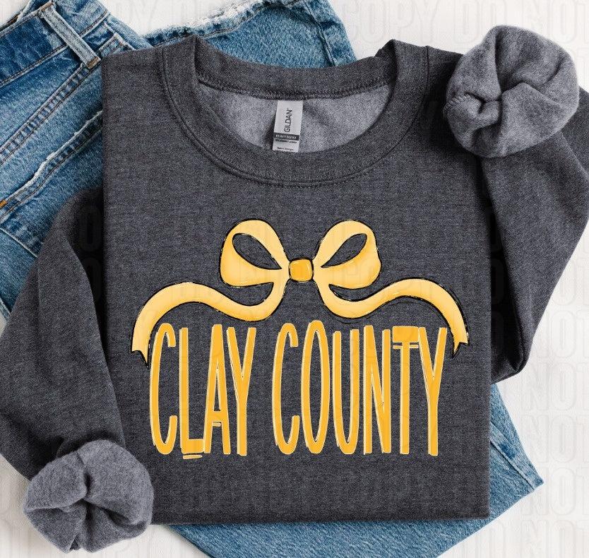 Clay County Coquette Yellow DTF Transfer