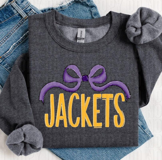 Jackets Coquette Purple Gold DTF Transfer