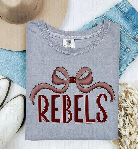 Rebels Coquette Maroon DTF Transfer