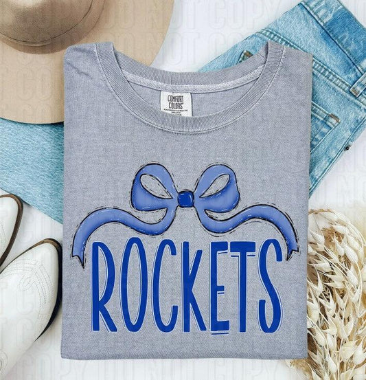 Rockets Coquette Royal Blue DTF Transfer