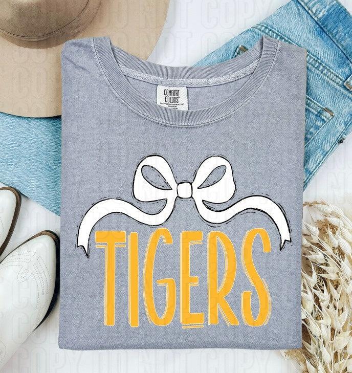 Tigers Coquette White Gold DTF Transfer
