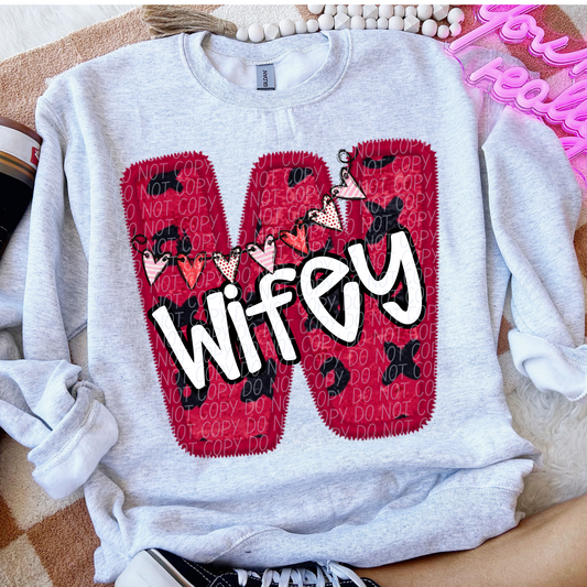 Wifey Valentine Letter DTF Transfer