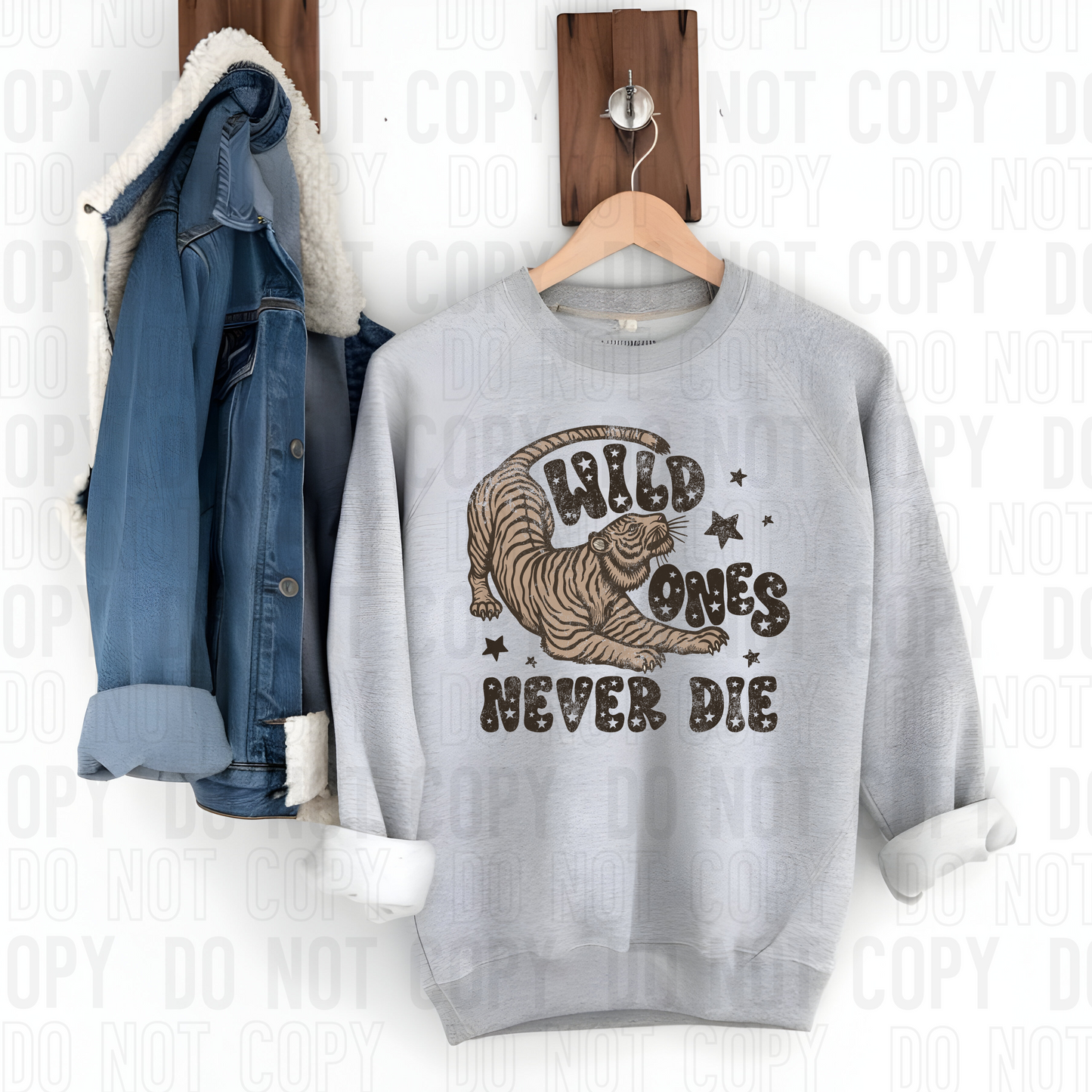 Wild Ones Never Die Grunge DTF Transfer