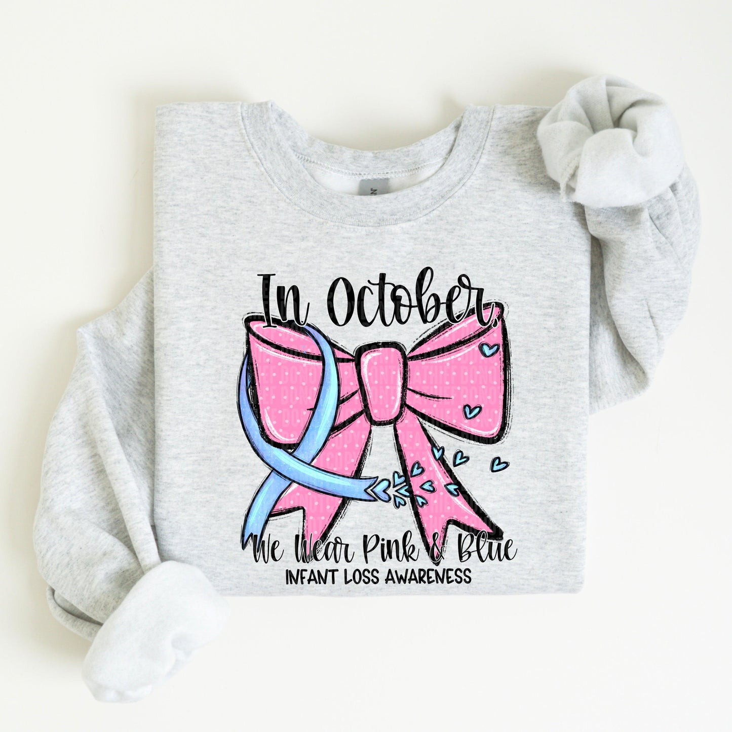 In October We Wear Pink And Blue DTF Transfer