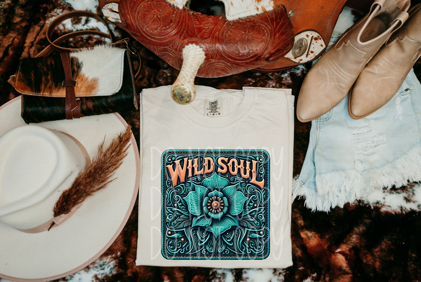 Wild Soul Western Turquoise DTF Transfer