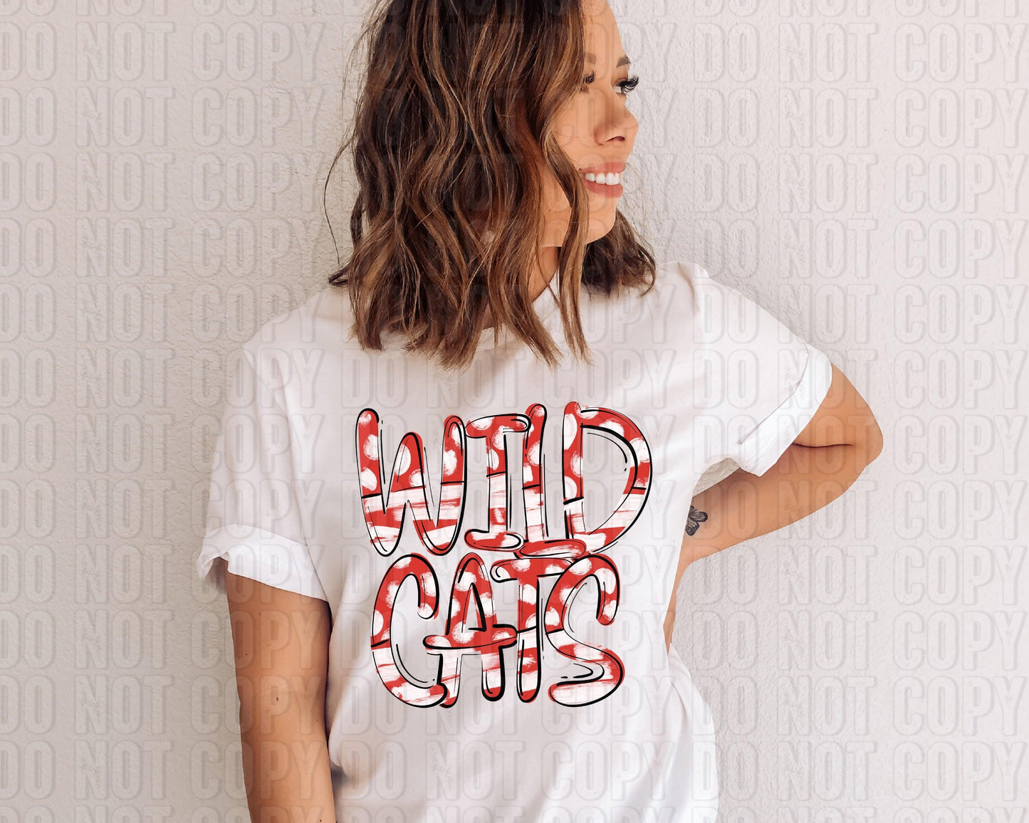 Wildcats Red Spirit Spots DTF Transfer