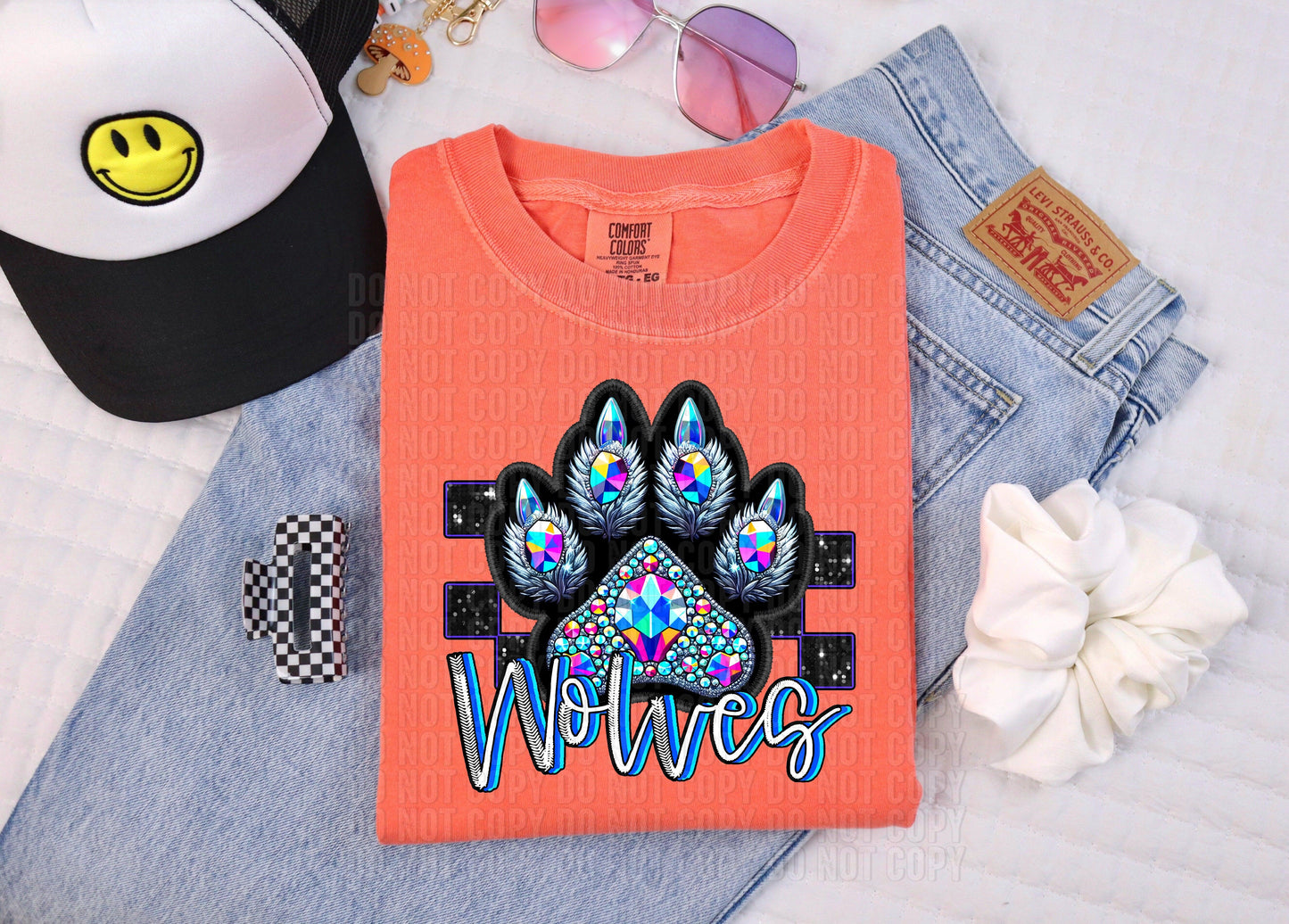 Rhinestone Colorful Mascots DTF Transfer