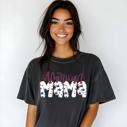 American Mama Doodle DTF Transfer