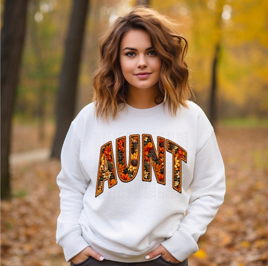 Aunt Sunflower Faux DTF Transfer